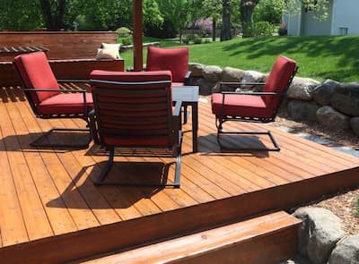 Deck washing staining
